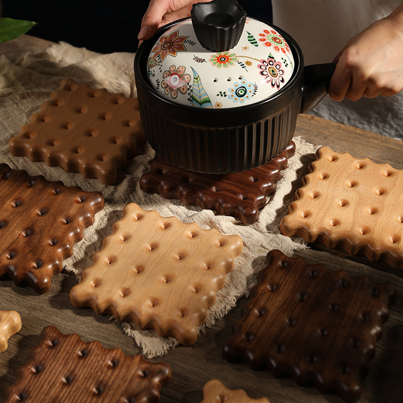 Cookie Solid Wood Trivet (Square)