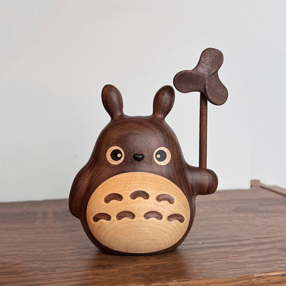 Toto Walnut Ornament with Windmill