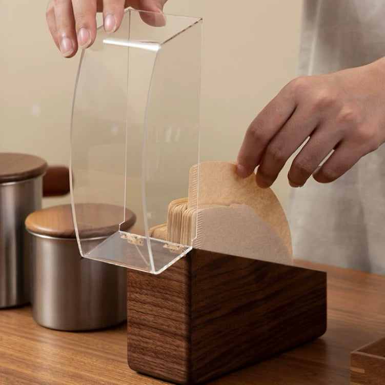 Dustaway Walnut V60 Coffee Filter Paper Holder