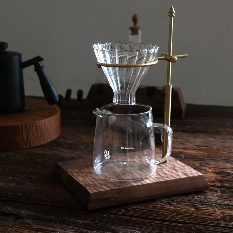 KAVÉ Handcrafted Walnut V60 Coffee Dripper Stand
