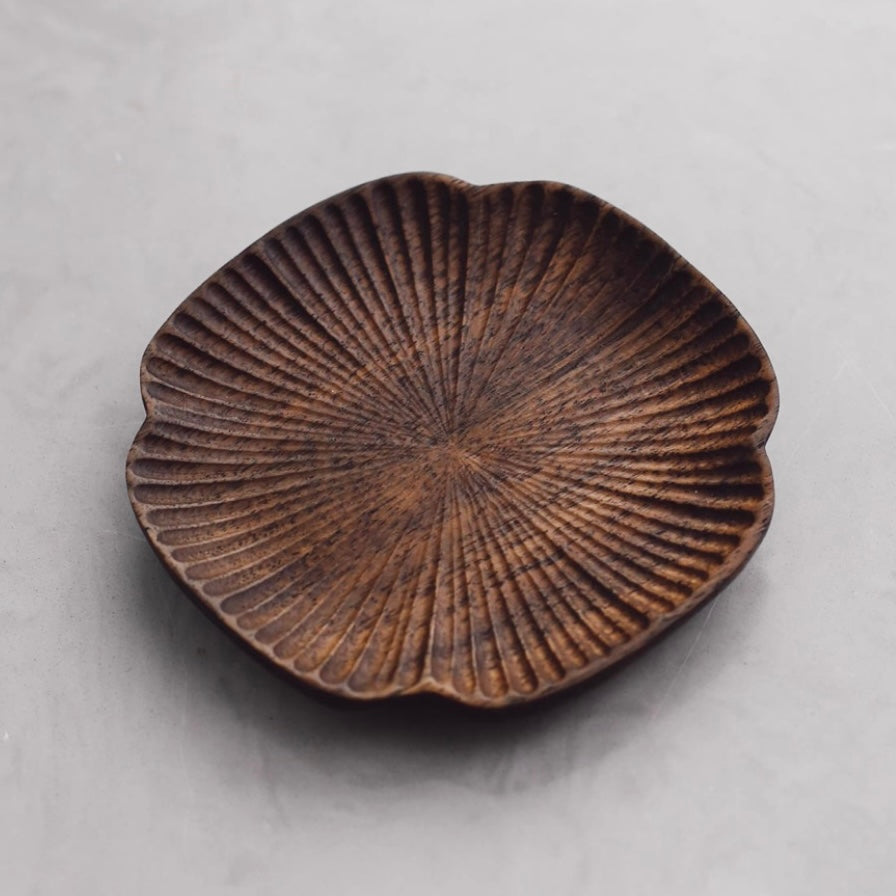 Lucky Clover Walnut Coaster Set (4 pcs)