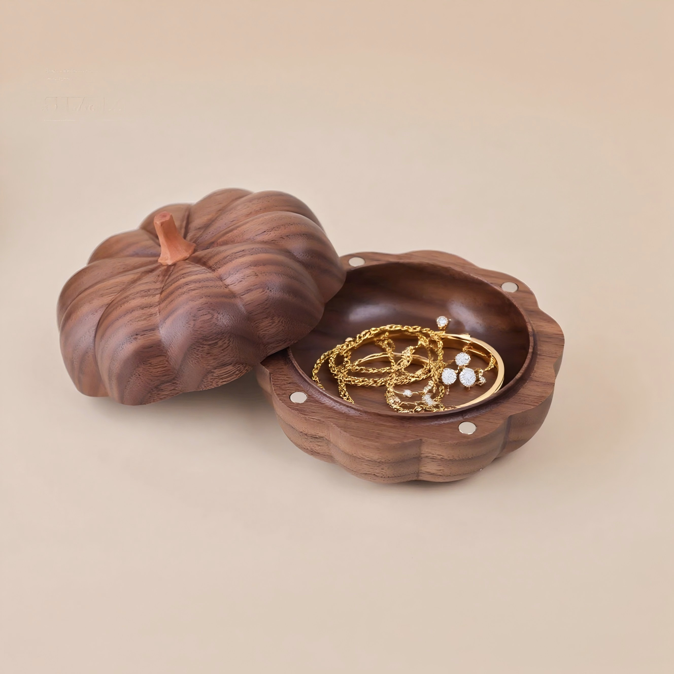 Pumpkin Walnut Jewelry Box