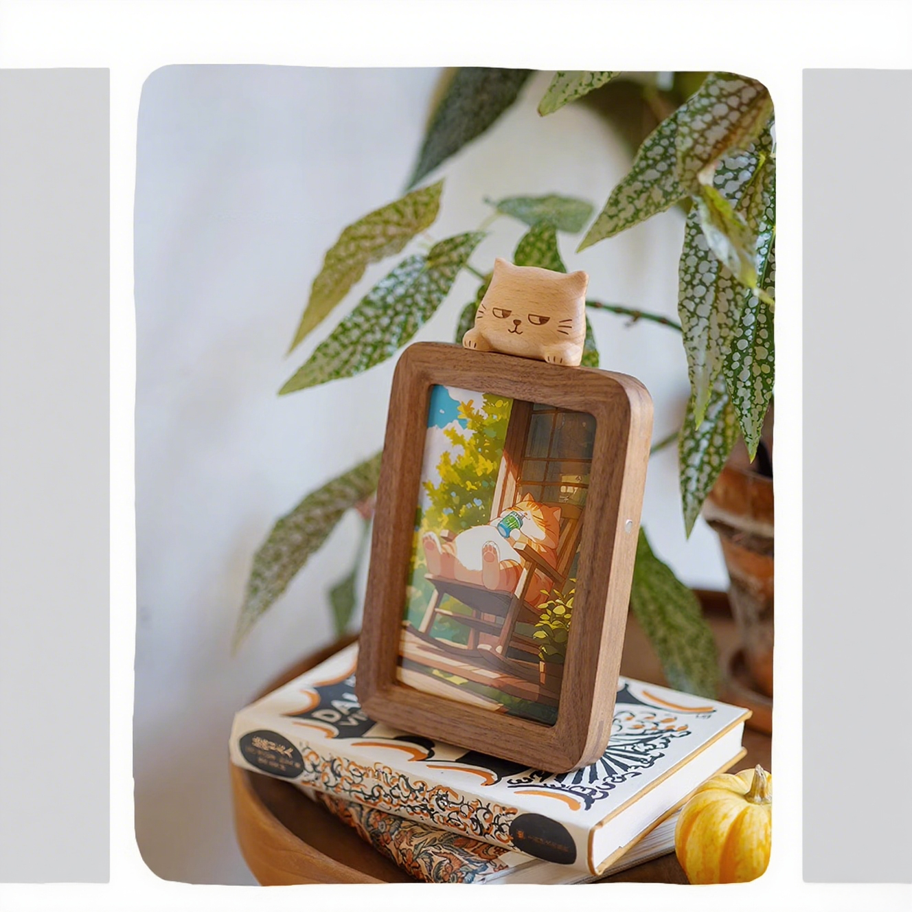 Meow Walnut Photo Frame