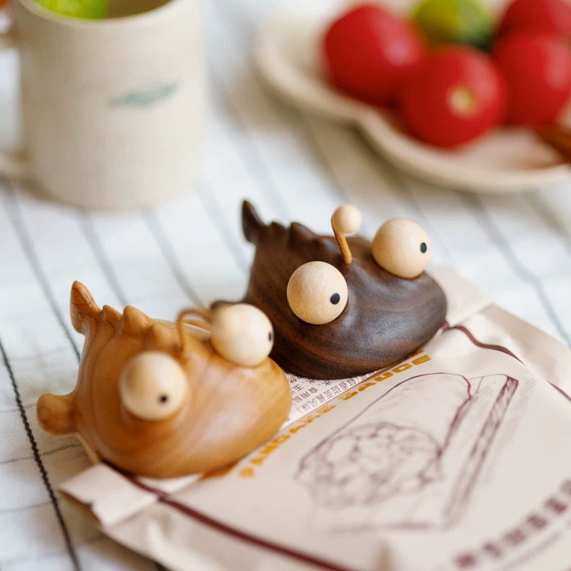 Anglerfish Walnut Snack Clip & Fridge Magnet
