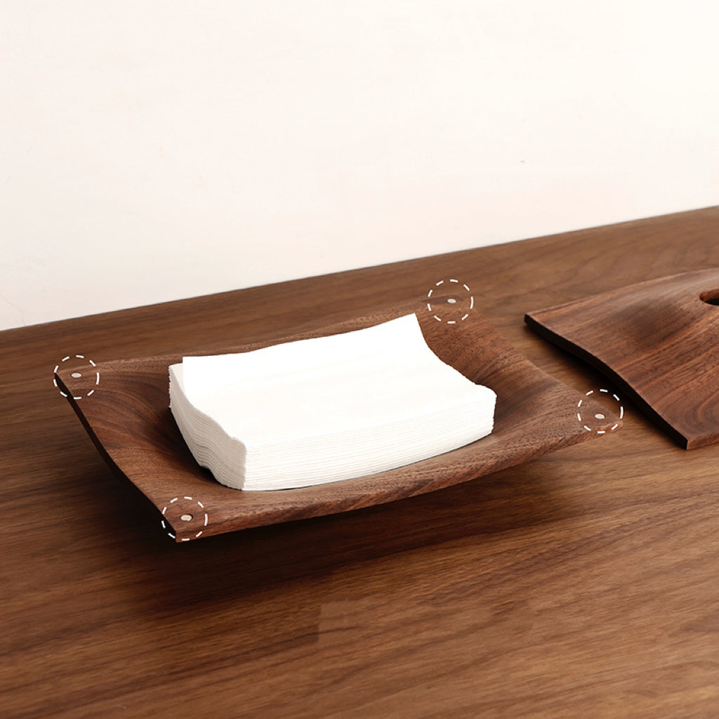 NatureLine Walnut Tissue Box