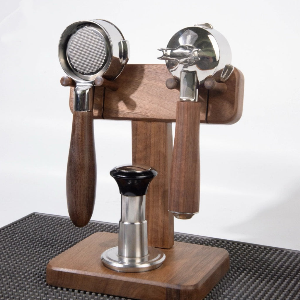 Gason Solid Walnut Coffee Portafilter Stand