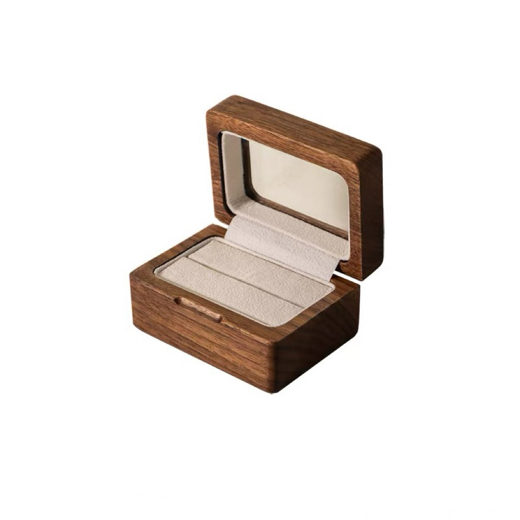 Lumina Natural Solid Wood Ring Box