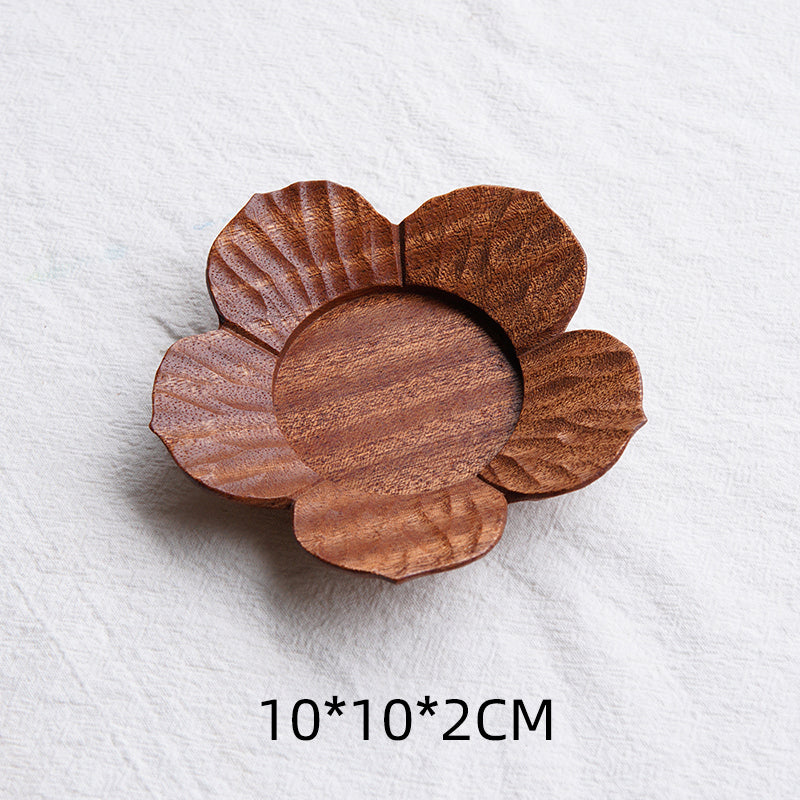 Bloom Handcrafted Floral Wooden Tea Coasters