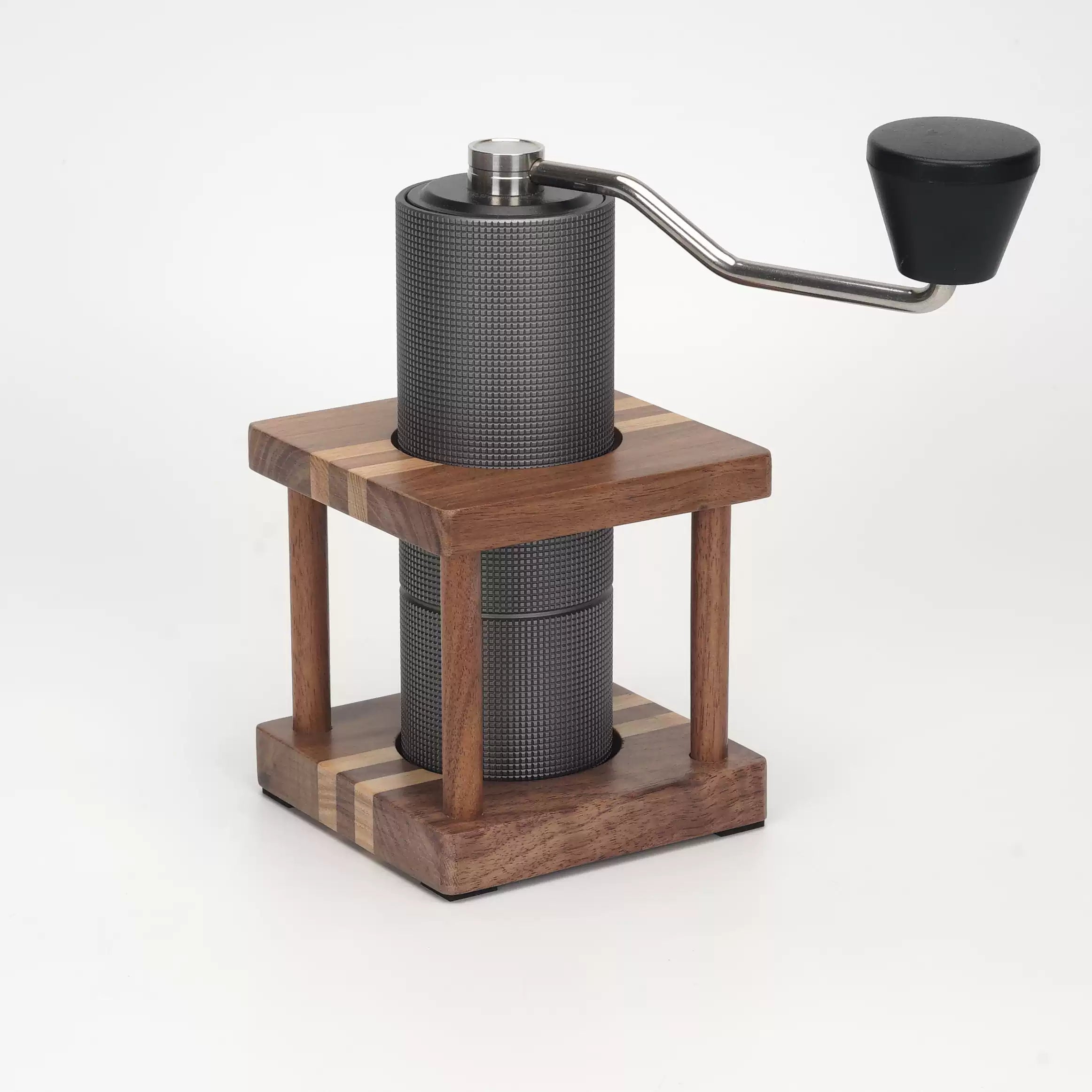 Holdtight Walnut Wood Coffee Grinder Stand