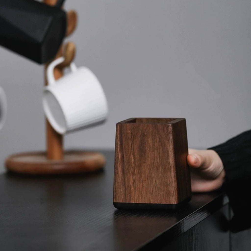 BrewTidy Walnut Coffee Stick Storage Box