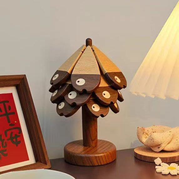 Fishtree Solid Wood Heat-Resistant Coaster & Trivet