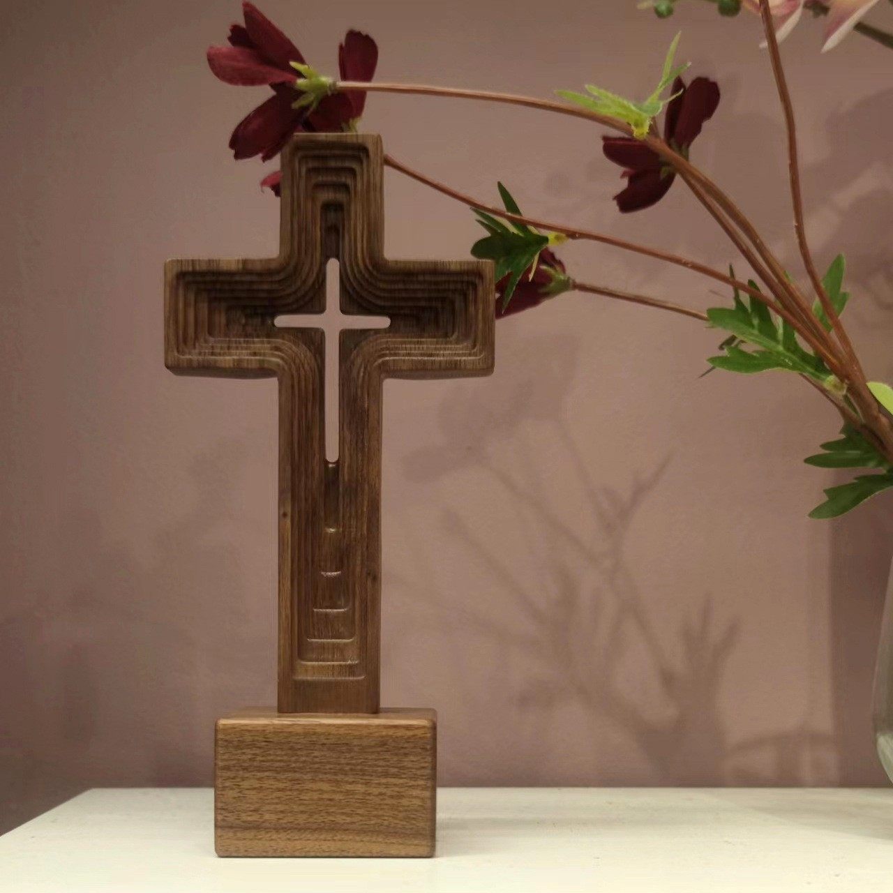 Amen Solid Wood Cross