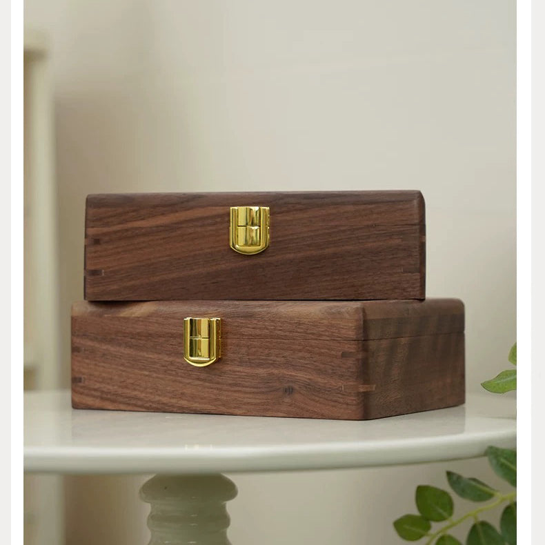 Nora Walnut Jewelry Box For Rings & Earrings