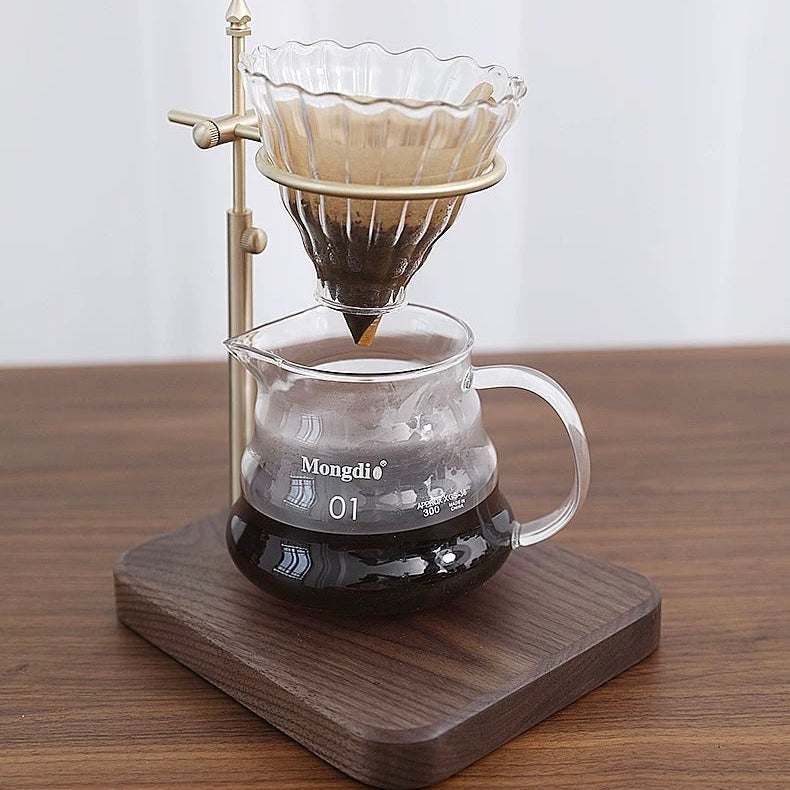 PurePour Walnut Pour-Over Coffee Dripper Stand
