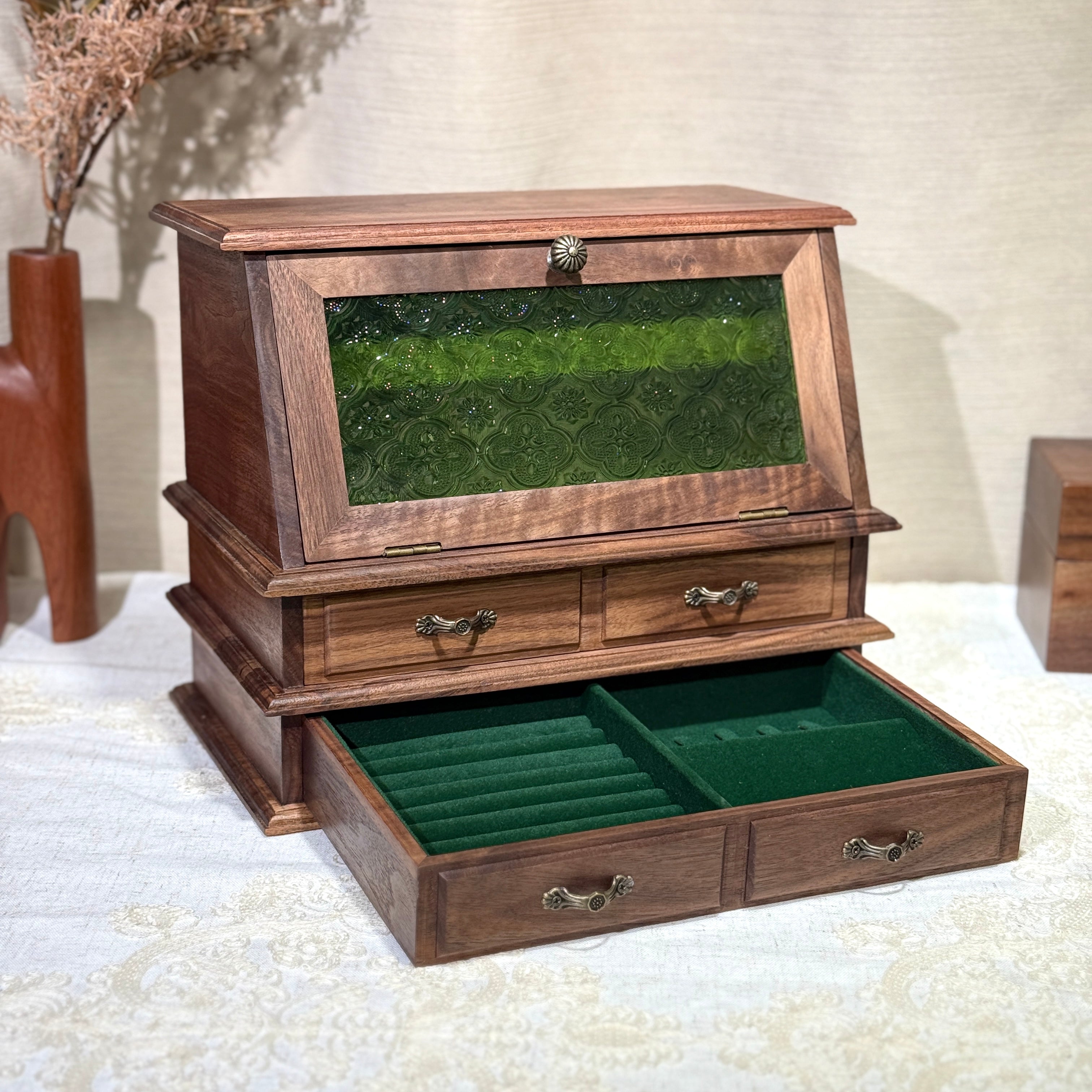 Boudoir Solid Wood Jewelry Cabinet Organizer