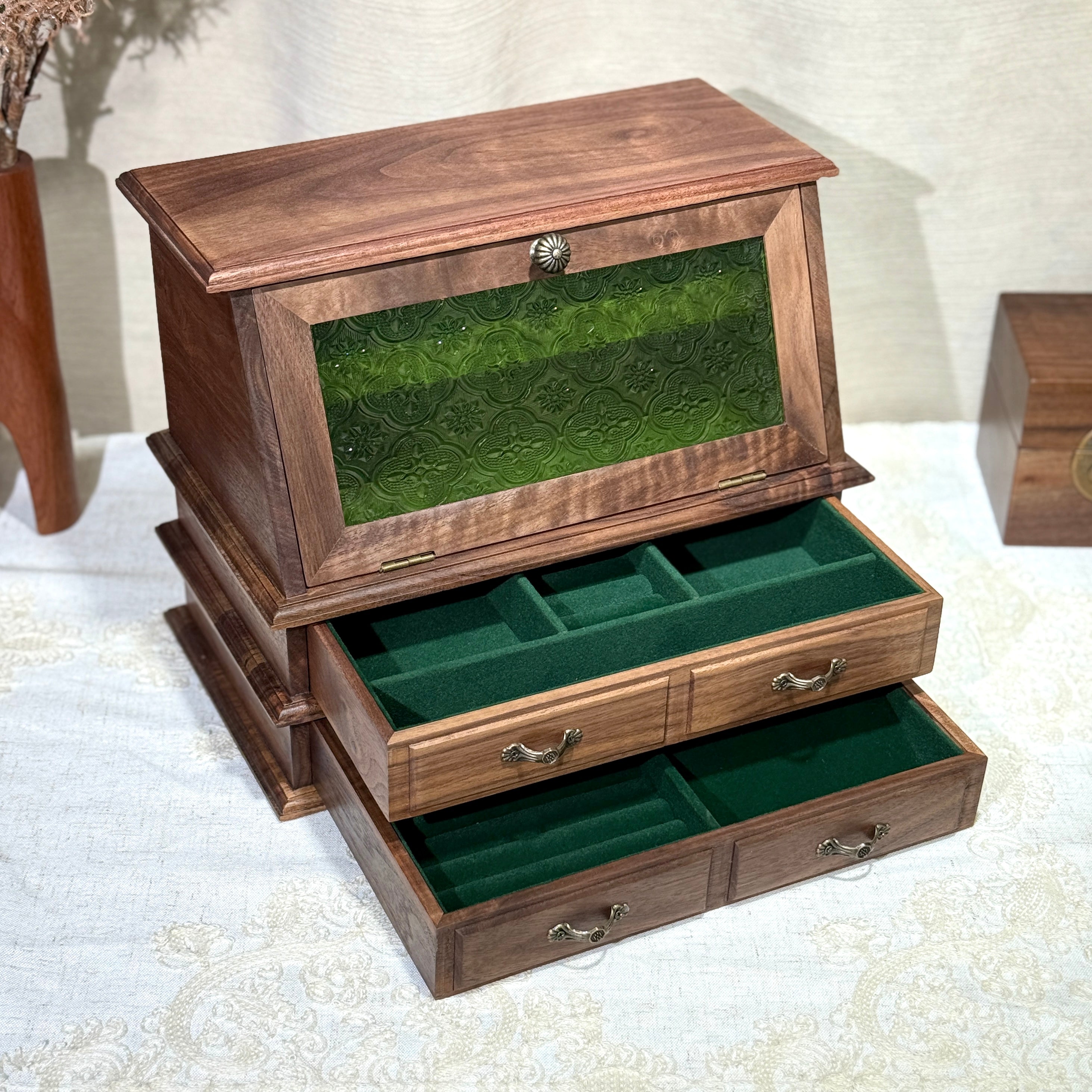 Boudoir Solid Wood Jewelry Cabinet Organizer