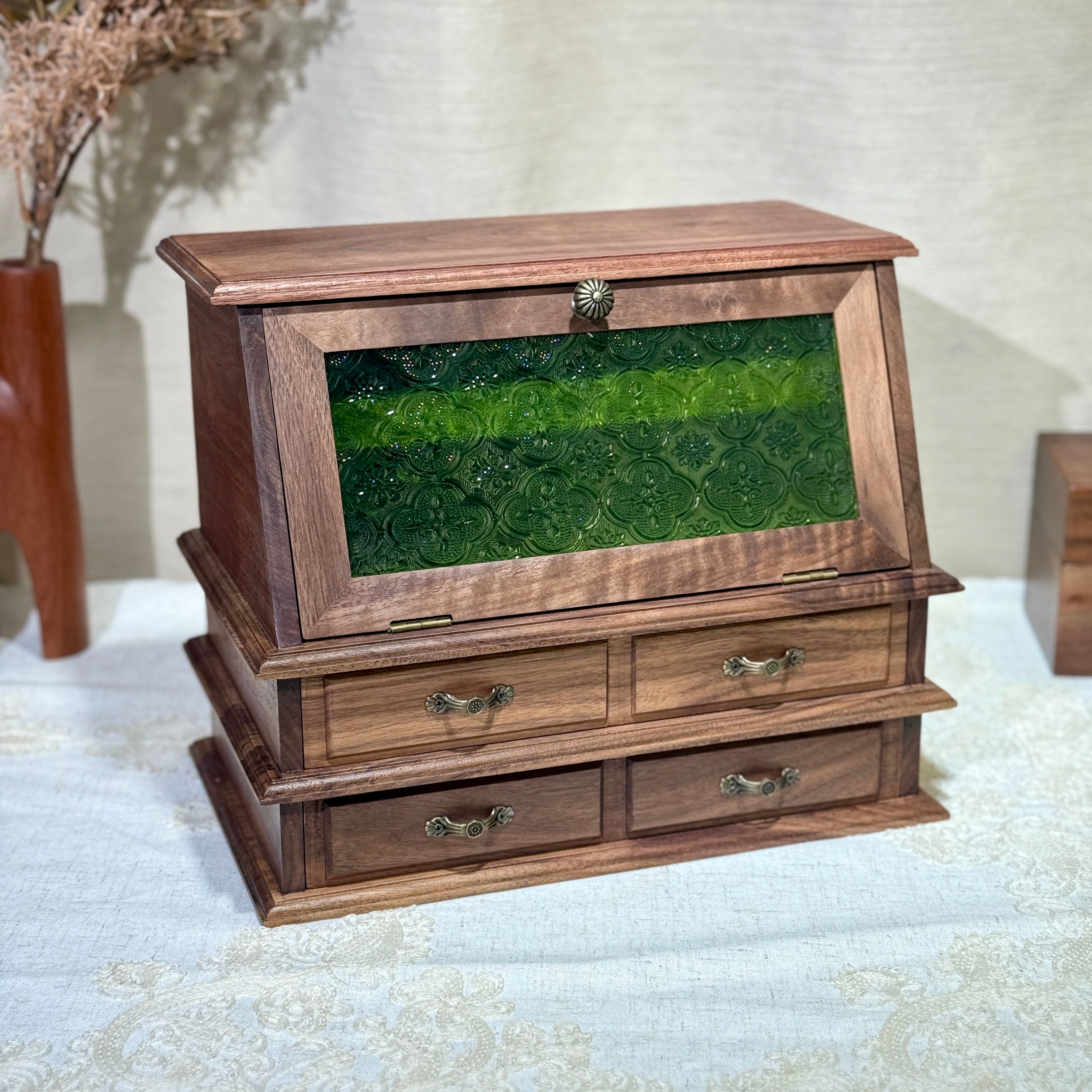 Boudoir Solid Wood Jewelry Cabinet Organizer