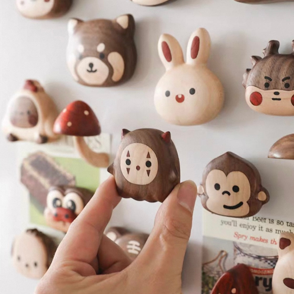 Magfun Animal Wooden Fridge Magnets