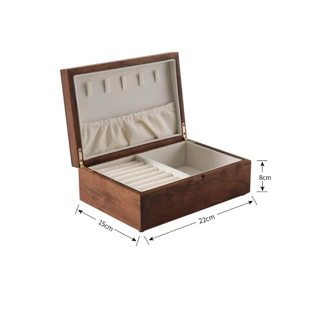 Patina Classic Two-Layer Walnut Jewelry Box with Drawers
