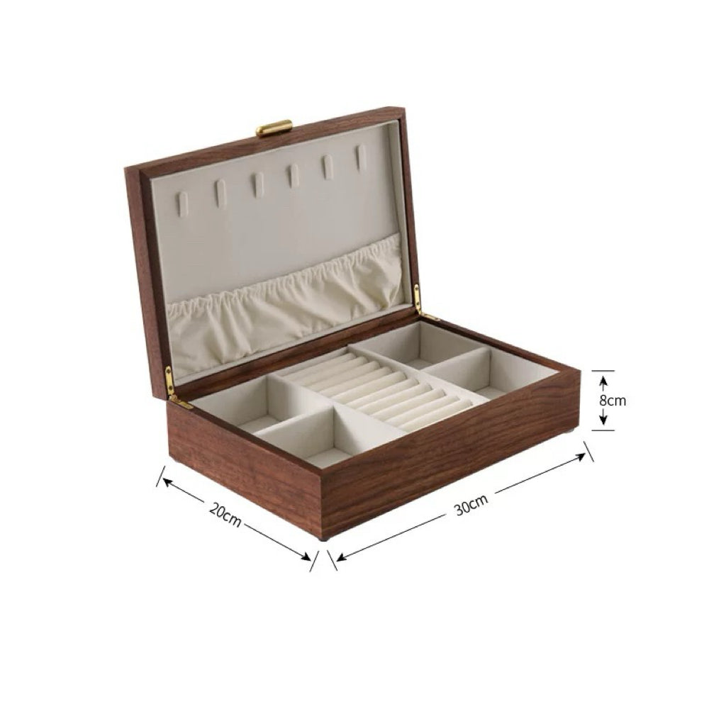 Patina Classic Two-Layer Walnut Jewelry Box with Drawers