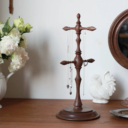 Cedric Solid Walnut Jewelry Display Stand