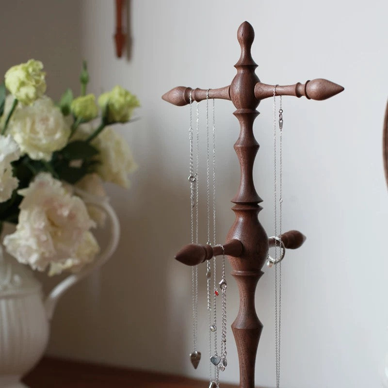 Cedric Solid Walnut Jewelry Display Stand