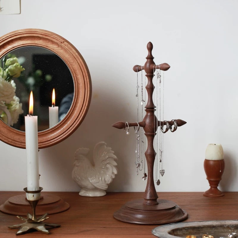 Cedric Solid Walnut Jewelry Display Stand