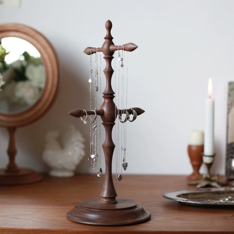Cedric Solid Walnut Jewelry Display Stand