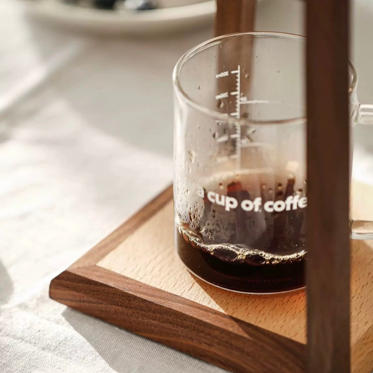 SlowPour Minimalist Walnut Pour-Over Coffee  Dripper Stand