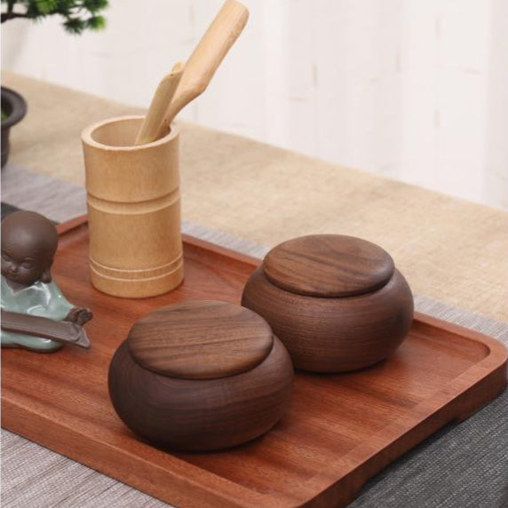 Teacan Walnut Tea Canister