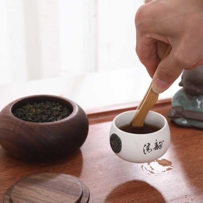 Teacan Walnut Tea Canister