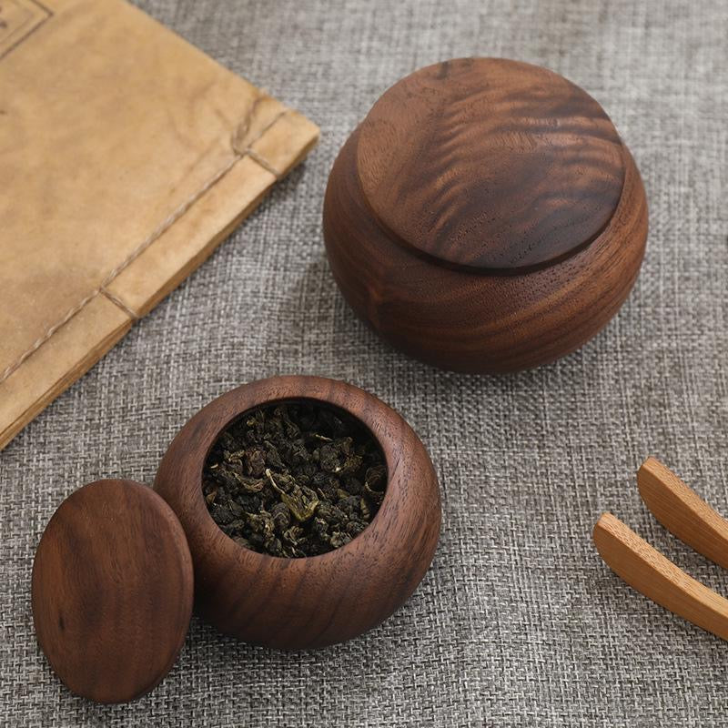 Teacan Walnut Tea Canister