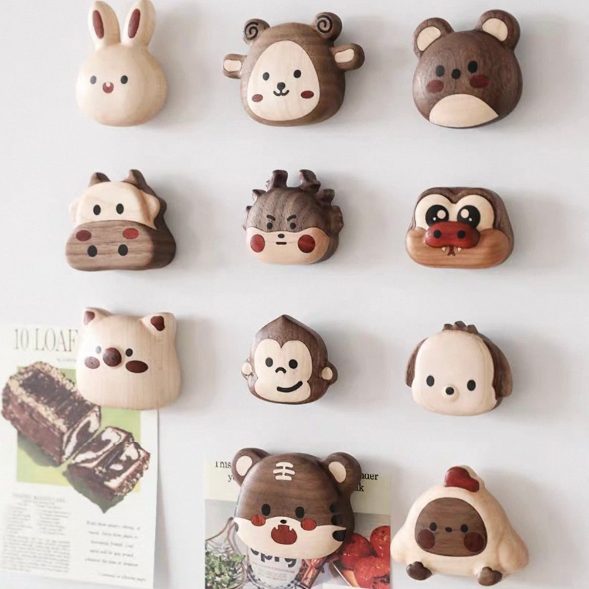 Magfun Animal Wooden Fridge Magnets