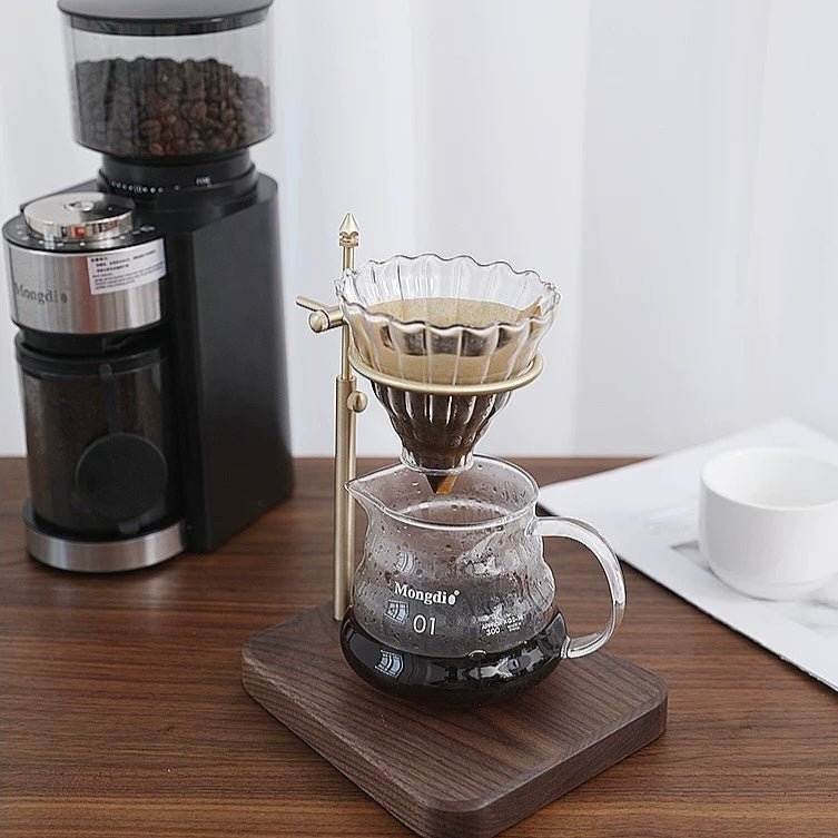 PurePour Walnut Pour-Over Coffee Dripper Stand