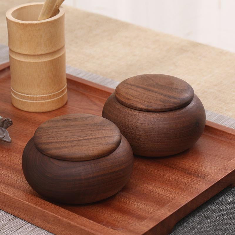 Teacan Walnut Tea Canister